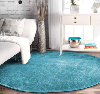 Dywan Premium koło jednolity niebieski
