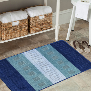 Komplet łazienkowy z wycięciem pod toaletę Montenegro XL Elite - niebieski