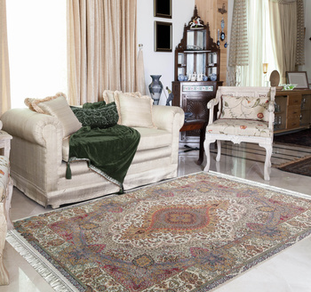 Kunsztowny dywan turecki- PERS- 03- kremowy