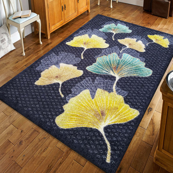 Dywan nowoczesny Argentum 10 - czarny - liście