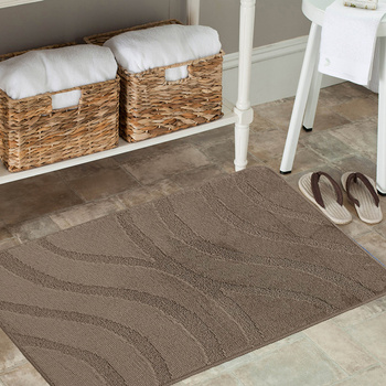 Komplet łazienkowy z wycięciem pod toaletę Montenegro Fale - cappuccino