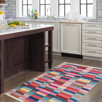 Antypoślizgowy dywan nowoczesny do kuchni - Universal 01 - do prania w pralce - wielokolorowy