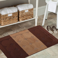 Komplet łazienkowy z wycięciem pod toaletę Montenegro XL Kółka - brązowy