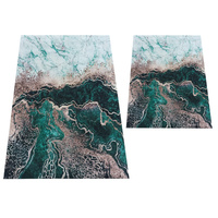 Komplet łazienkowy antypoślizgowy Heos New 111 - zielony- bez frędzli