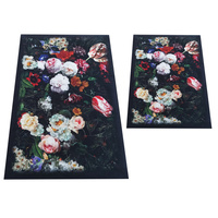 Komplet łazienkowy antypoślizgowy Heos New 119 - w kwiaty- bez frędzli