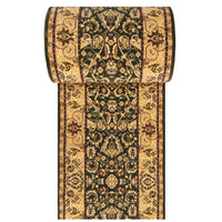 Chodnik Kashmir 02 - zielony - szerokość od 60 cm do 120 cm