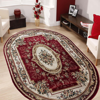 Dywan ekskluzywny czerwony Kashmir New 04 owalny