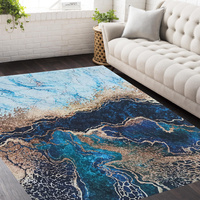 Dywan antypoślizgowy Heos New 111 - niebieski- bez frędzli