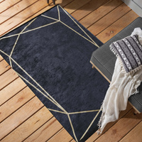 Nowoczesny dywan EFES 300 czarno- złoty