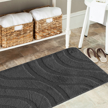 Komplet łazienkowy z wycięciem pod toaletę Montenegro Fale - Titanum Grey