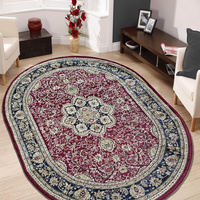 Dywan ekskluzywny czerwony Kashmir New 03 owalny